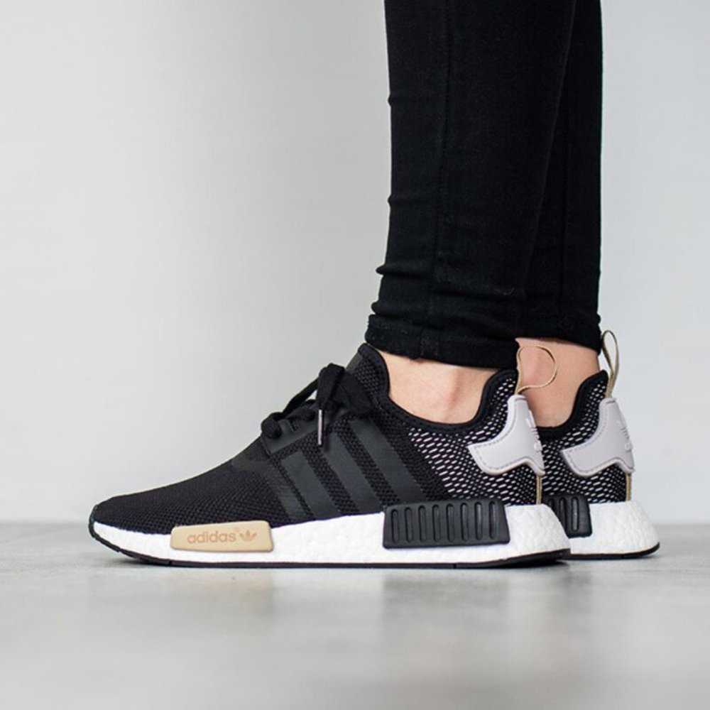 Adidas NMD R1 - Core Black/Khaki - Size 6.5 Women
